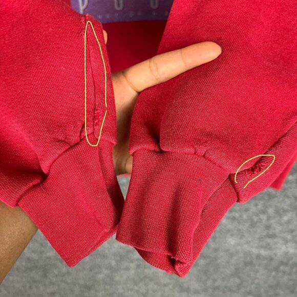 VINTAGE 90's Disney Pooh Bear Red Crewneck Women's Sweatshirt Size S - Picture 5 of 10